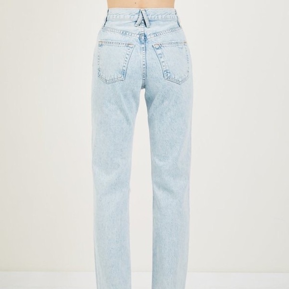 SLVRLAKE London Time Worn Distressed Straight Leg High Rise Jeans - Picture 3 of 13